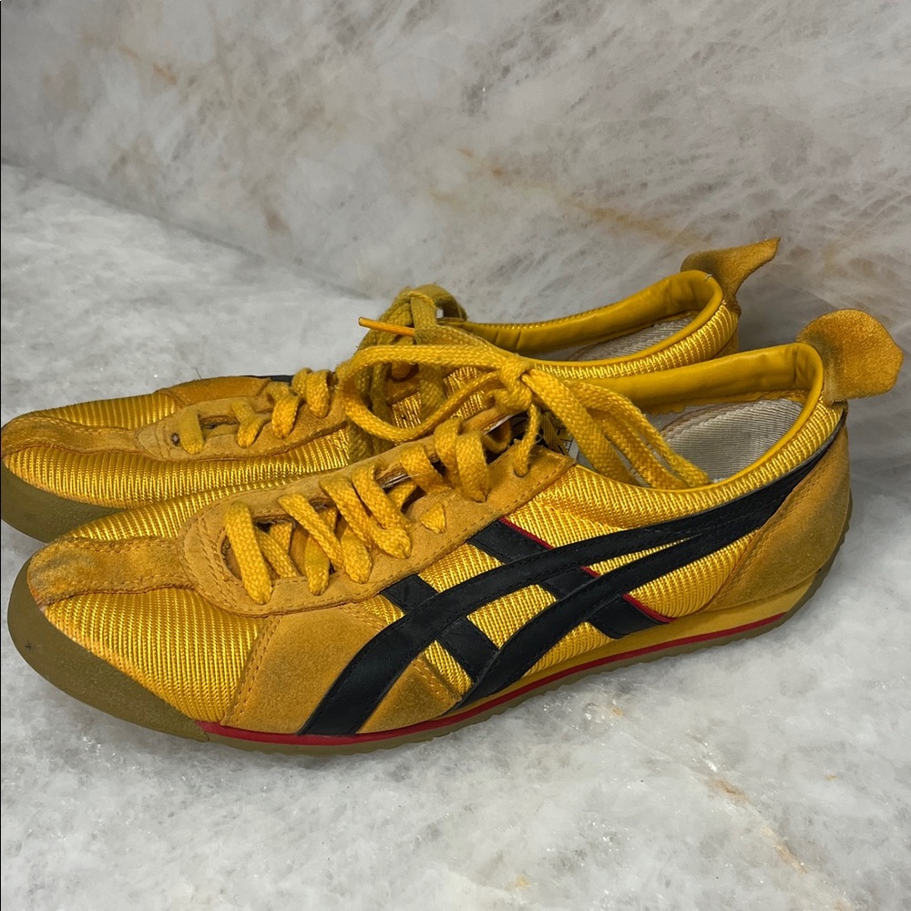 Asics Men's Sneakers in Mustard and Black